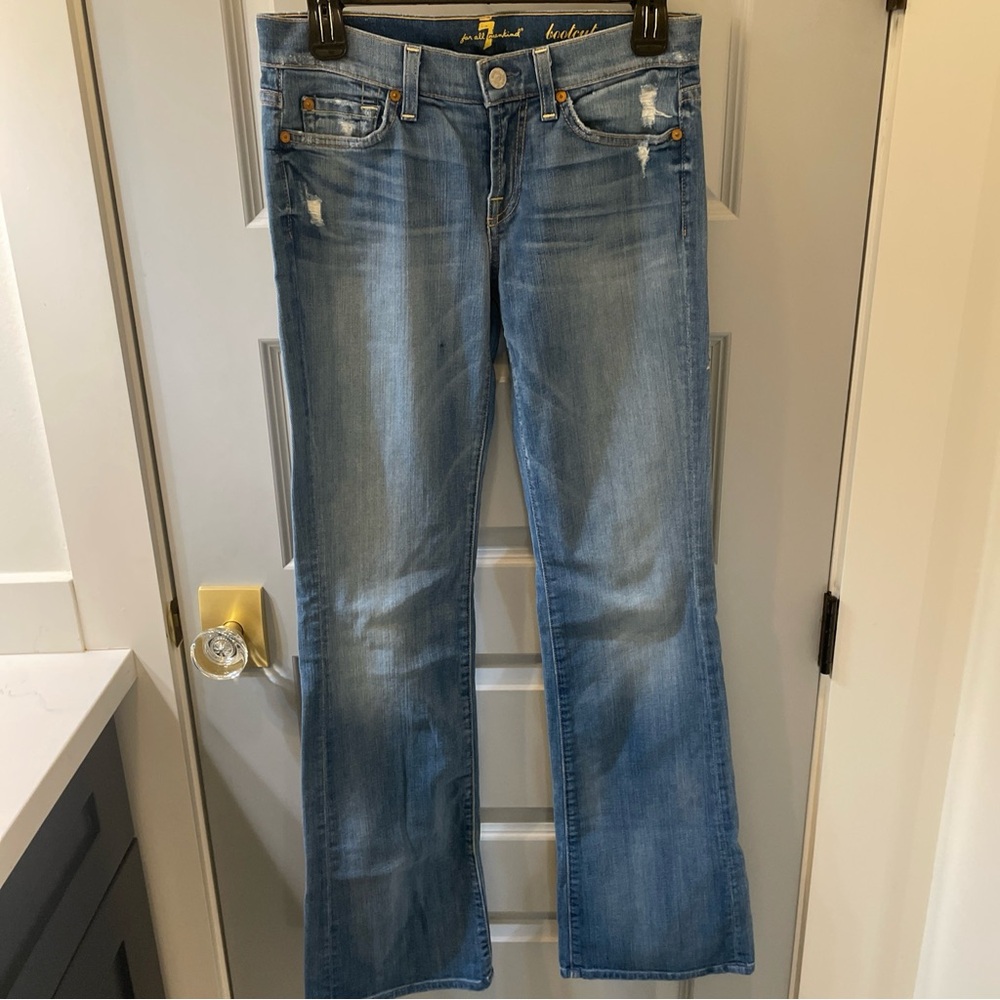 7 For All Mankind Light Blue low rise bootcut Jeans